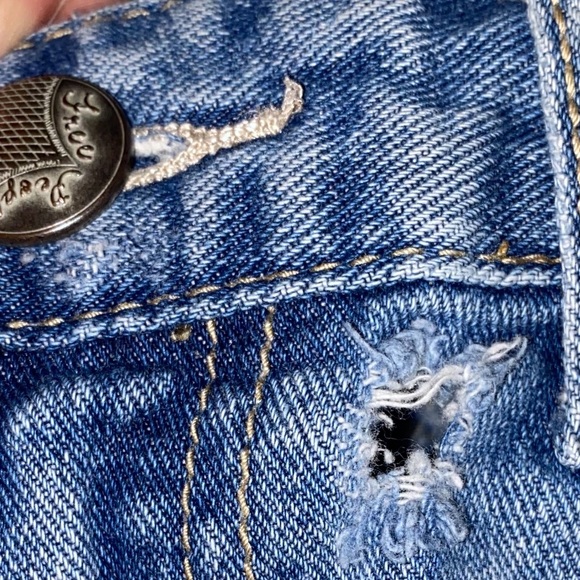 Free People Distressed Denim Shorts - Picture 4 of 7